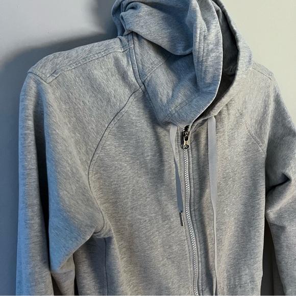 Lululemon Split Hoodie Jacket Heathered Light Grey Women’s Size 6 - Picture 7 of 9